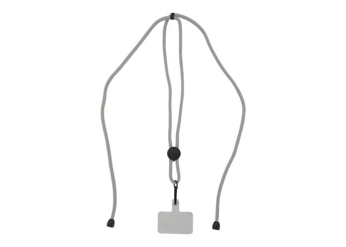 Cordon téléphonique publicitaire réglable Gris clair